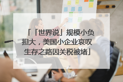 「世界说」规模小负担大，美国小企业哀叹生存之路因关税被堵