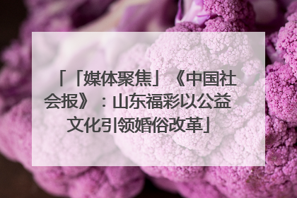 「媒体聚焦」《中国社会报》：山东福彩以公益文化引领婚俗改革