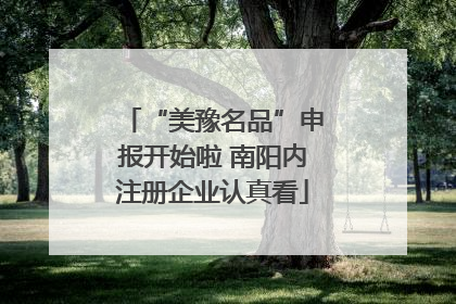 “美豫名品”申报开始啦 南阳内注册企业认真看