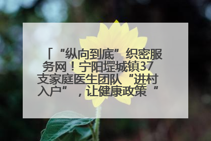 “纵向到底”织密服务网！宁阳堽城镇37支家庭医生团队“进村入户”，让健康政策“落地生根”