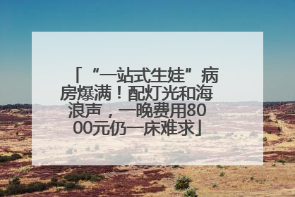 “一站式生娃”病房爆满！配灯光和海浪声，一晚费用8000元仍一床难求