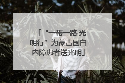 “一带一路·光明行”为蒙古国白内障患者送光明
