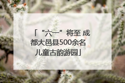 “六一”将至 成都大邑县500余名儿童古韵游园