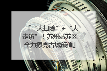 “大扫除”+“大走访”！苏州姑苏区全力擦亮古城颜值