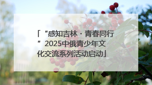 “感知吉林・青春同行”2025中俄青少年文化交流系列活动启动