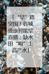 “旱”路突围！谷城盛康智能旱直播：缺水田“喝”上高产水