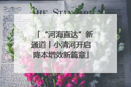 “河海直达”新通道丨小清河开启降本增效新篇章