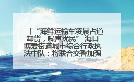 “海鲜运输车凌晨占道卸货，噪声扰民” 海口博爱街道城市综合行政执法中队：将联合交警加强长堤路一带巡逻