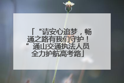 “请安心追梦，畅通之路有我们守护！”通山交通执法人员全力护航高考路