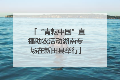 “青耘中国”直播助农活动湖南专场在新田县举行