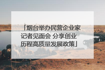 烟台举办民营企业家记者见面会 分享创业历程高质量发展政策
