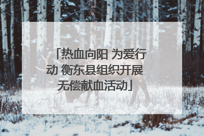 热血向阳 为爱行动 衡东县组织开展无偿献血活动