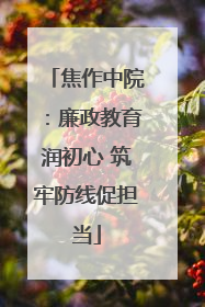 焦作中院：廉政教育润初心 筑牢防线促担当