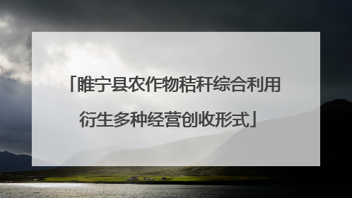 睢宁县农作物秸秆综合利用 衍生多种经营创收形式