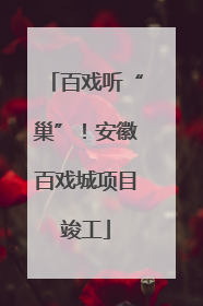 百戏听“巢”！安徽百戏城项目竣工