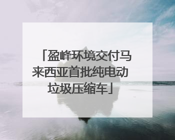 盈峰环境交付马来西亚首批纯电动垃圾压缩车