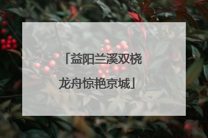 益阳兰溪双桡龙舟惊艳京城