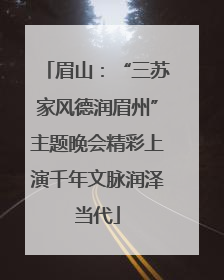 眉山：“三苏家风德润眉州”主题晚会精彩上演千年文脉润泽当代