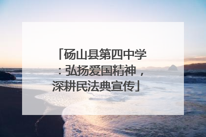 砀山县第四中学：弘扬爱国精神，深耕民法典宣传
