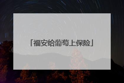 福安给葡萄上保险