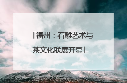 福州：石雕艺术与茶文化联展开幕