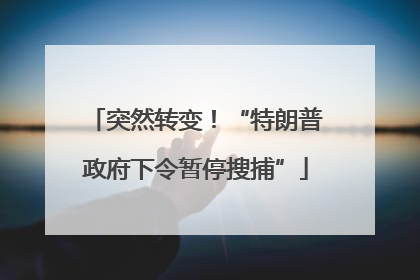 突然转变！“特朗普政府下令暂停搜捕”