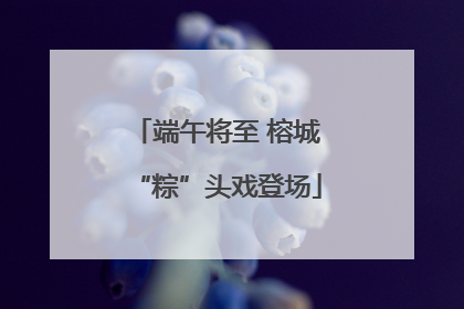 端午将至 榕城“粽”头戏登场