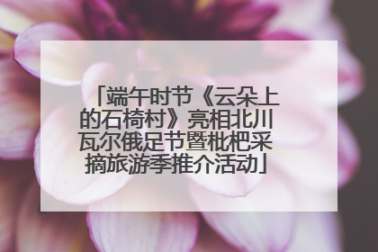 端午时节《云朵上的石椅村》亮相北川瓦尔俄足节暨枇杷采摘旅游季推介活动