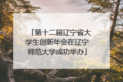 第十二届辽宁省大学生创新年会在辽宁师范大学成功举办