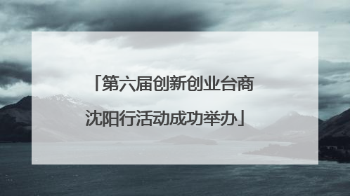第六届创新创业台商沈阳行活动成功举办