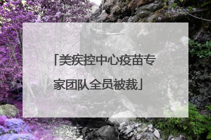 美疾控中心疫苗专家团队全员被裁