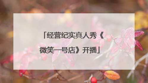 经营纪实真人秀《微笑一号店》开播