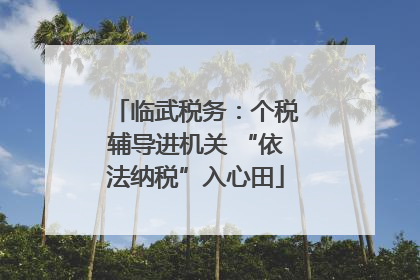 临武税务：个税辅导进机关 “依法纳税”入心田