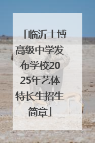 临沂士博高级中学发布学校2025年艺体特长生招生简章