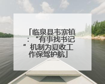 临泉县韦寨镇：“有事找书记”机制为夏收工作保驾护航