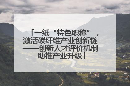 一纸“特色职称”，激活碳纤维产业创新链——创新人才评价机制 助推产业升级