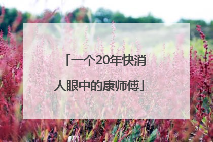 一个20年快消人眼中的康师傅