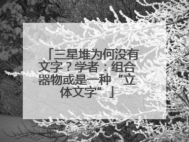 三星堆为何没有文字？学者：组合器物或是一种“立体文字”