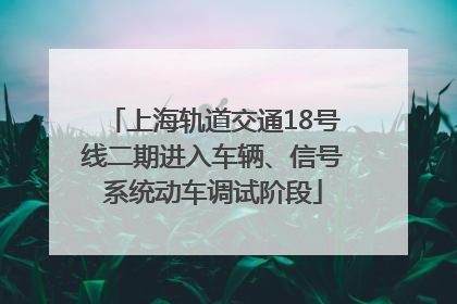上海轨道交通18号线二期进入车辆、信号系统动车调试阶段