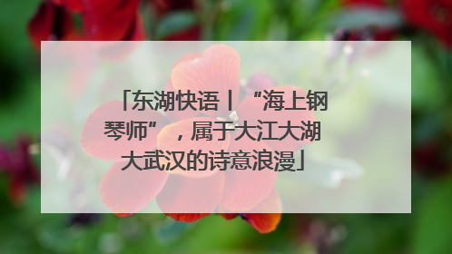 东湖快语丨“海上钢琴师”，属于大江大湖大武汉的诗意浪漫