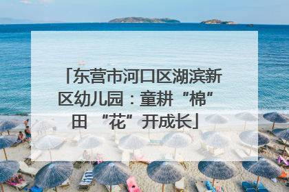 东营市河口区湖滨新区幼儿园：童耕“棉”田 “花”开成长