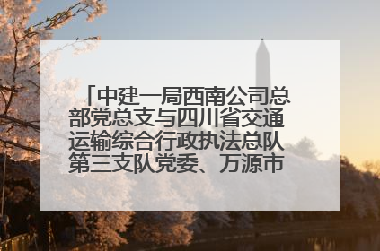 中建一局西南公司总部党总支与四川省交通运输综合行政执法总队第三支队党委、万源市草坝镇莲花院村党支部开展党建联建