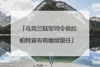 乌克兰陆军司令德拉帕特宣布将继续留任