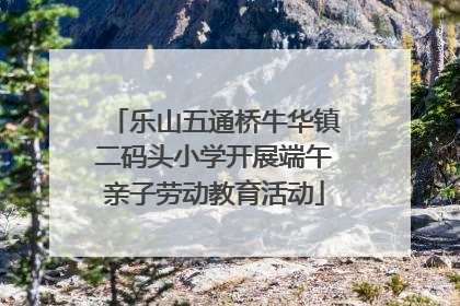 乐山五通桥牛华镇二码头小学开展端午亲子劳动教育活动