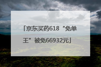 京东买药618“免单王”被免66932元