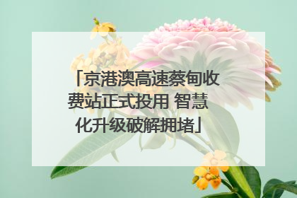 京港澳高速蔡甸收费站正式投用 智慧化升级破解拥堵