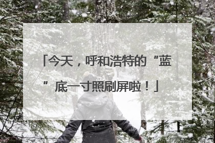 今天，呼和浩特的“蓝”底一寸照刷屏啦！