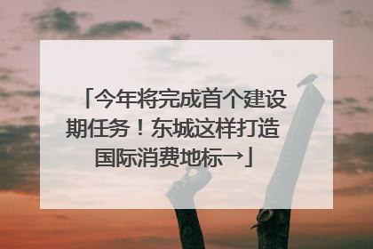 今年将完成首个建设期任务！东城这样打造国际消费地标→