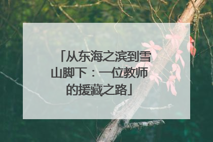 从东海之滨到雪山脚下：一位教师的援藏之路