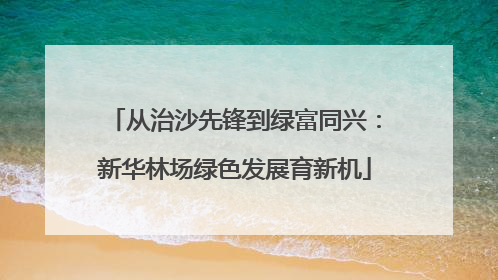 从治沙先锋到绿富同兴：新华林场绿色发展育新机